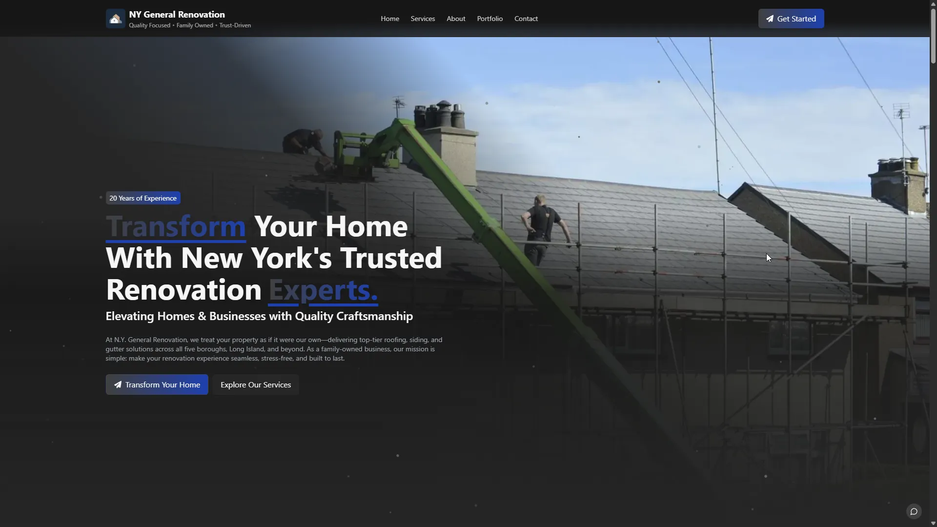 NY General Renovation homepage
