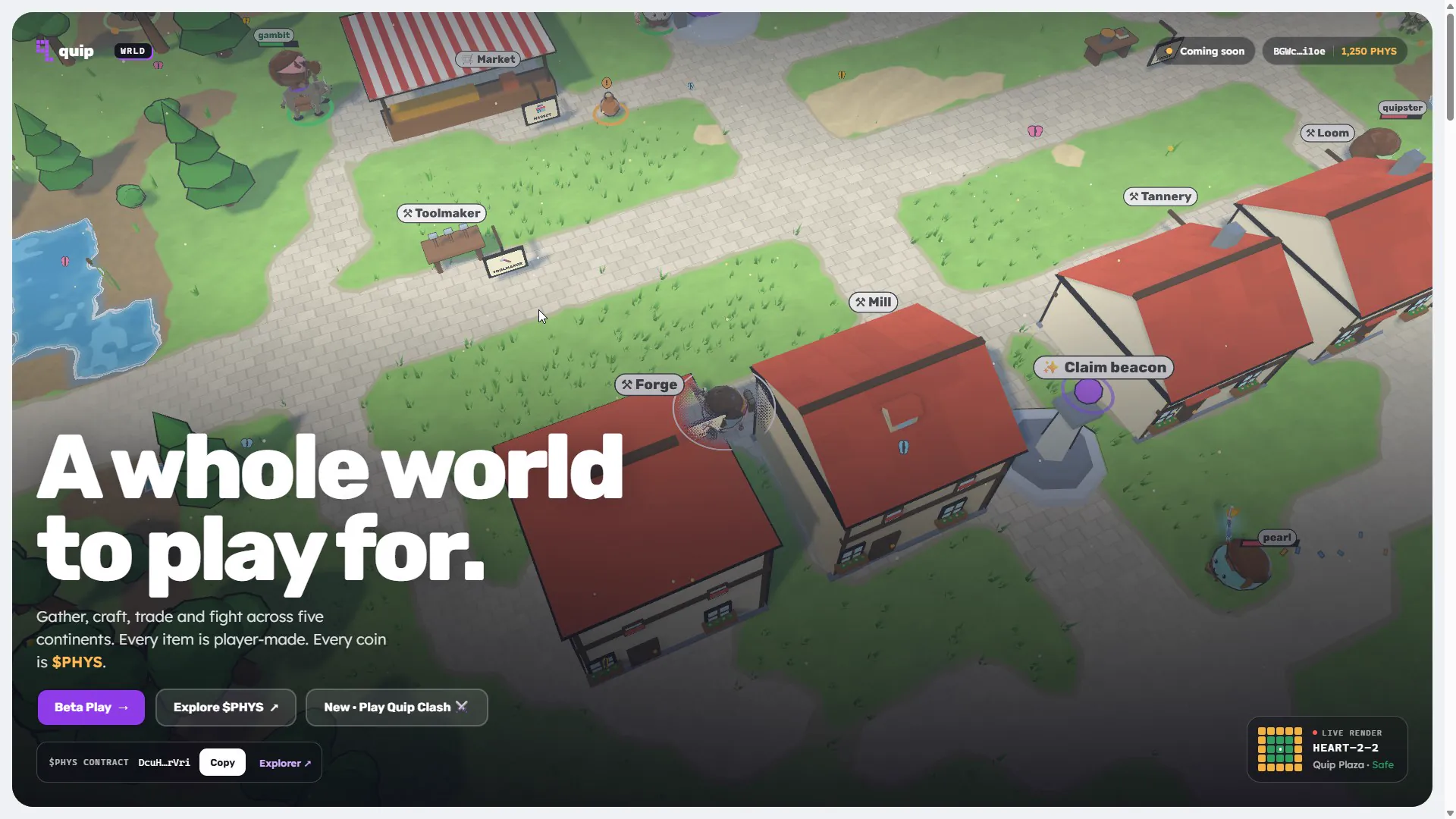 Quip WRLD homepage